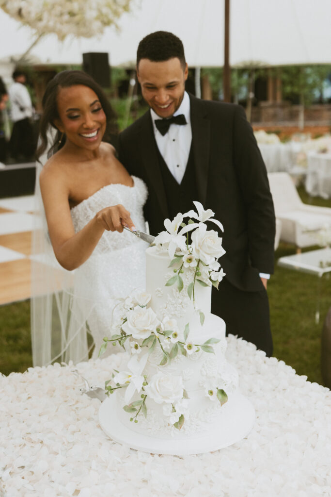 Mountains, 3 wedding dresses, and a fun bowling alley after party. This outdoor wedding had everything for a nature-loving bride and groom.