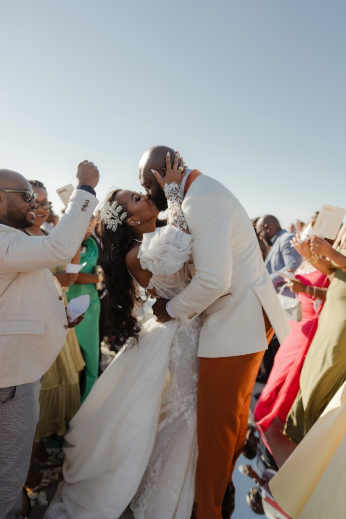 Valerie and Kingsley's gorgeous wedding in Santorini, Greece, was featured in Issue 33! Read how they found lifetime love four doors down.