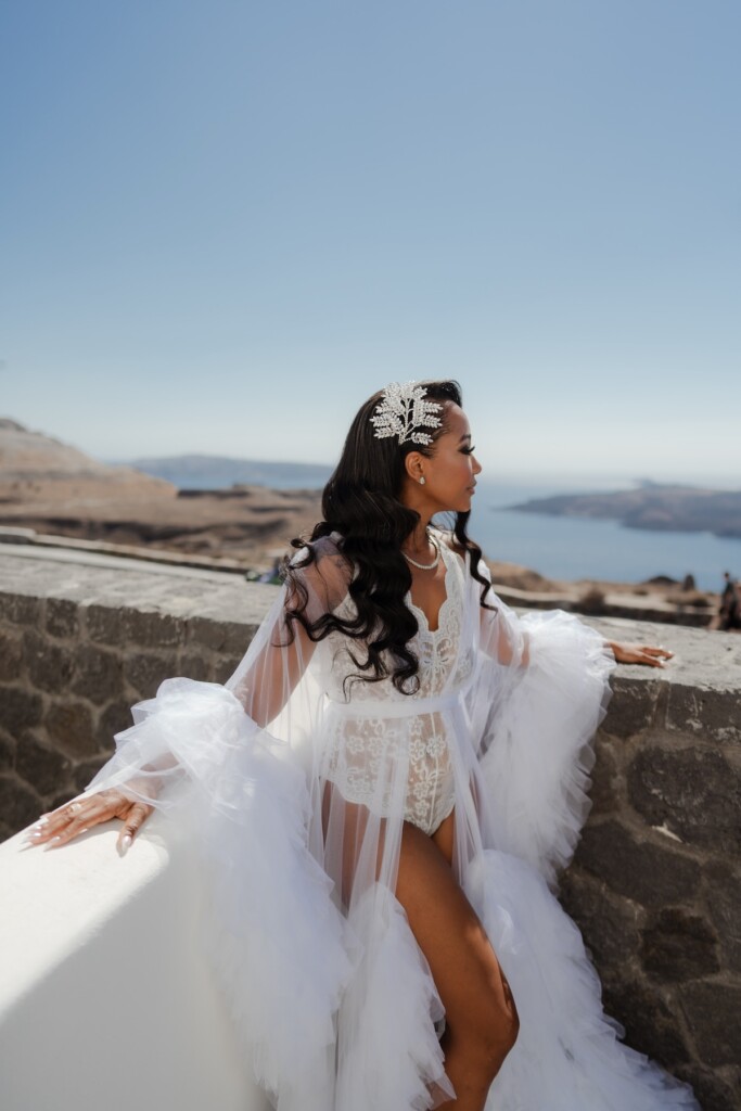 Valerie and Kingsley's gorgeous wedding in Santorini, Greece, was featured in Issue 33! Read how they found lifetime love four doors down.