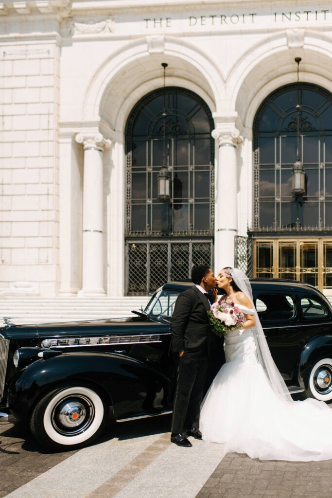 Jazzmin and Olumayokun were married among masterpieces in a dreamy summer wedding at an iconic art museum in Detroit, Michigan.