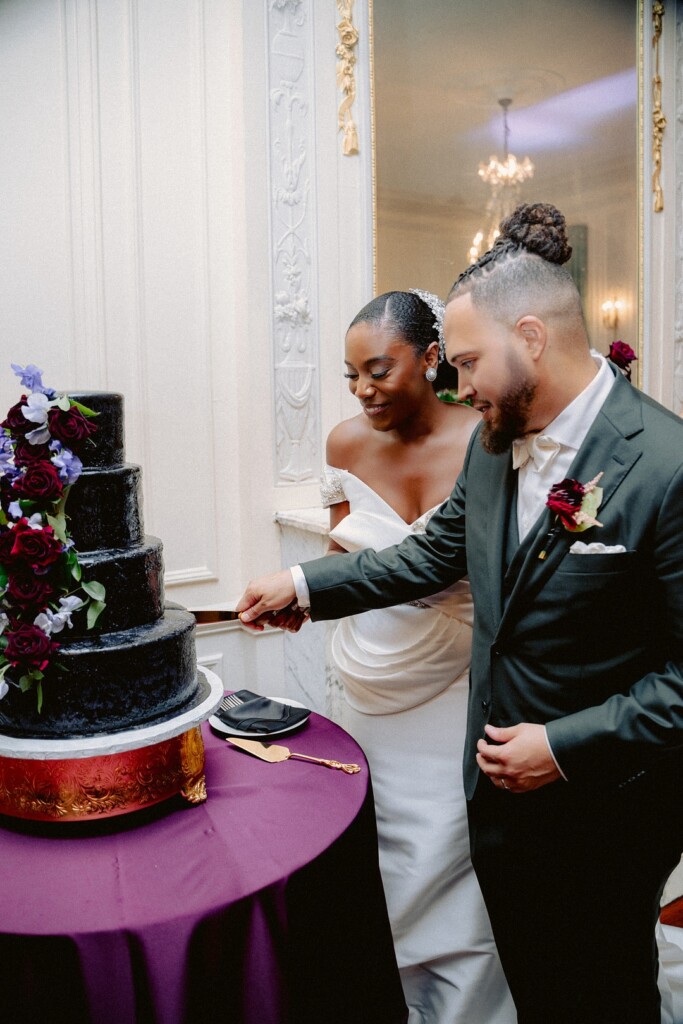 Black love and culture took the cake at Cami and Jonathan's beautiful wedding in Rhode Island, which was featured in MunaLuchi Bride magazine, Issue 33!