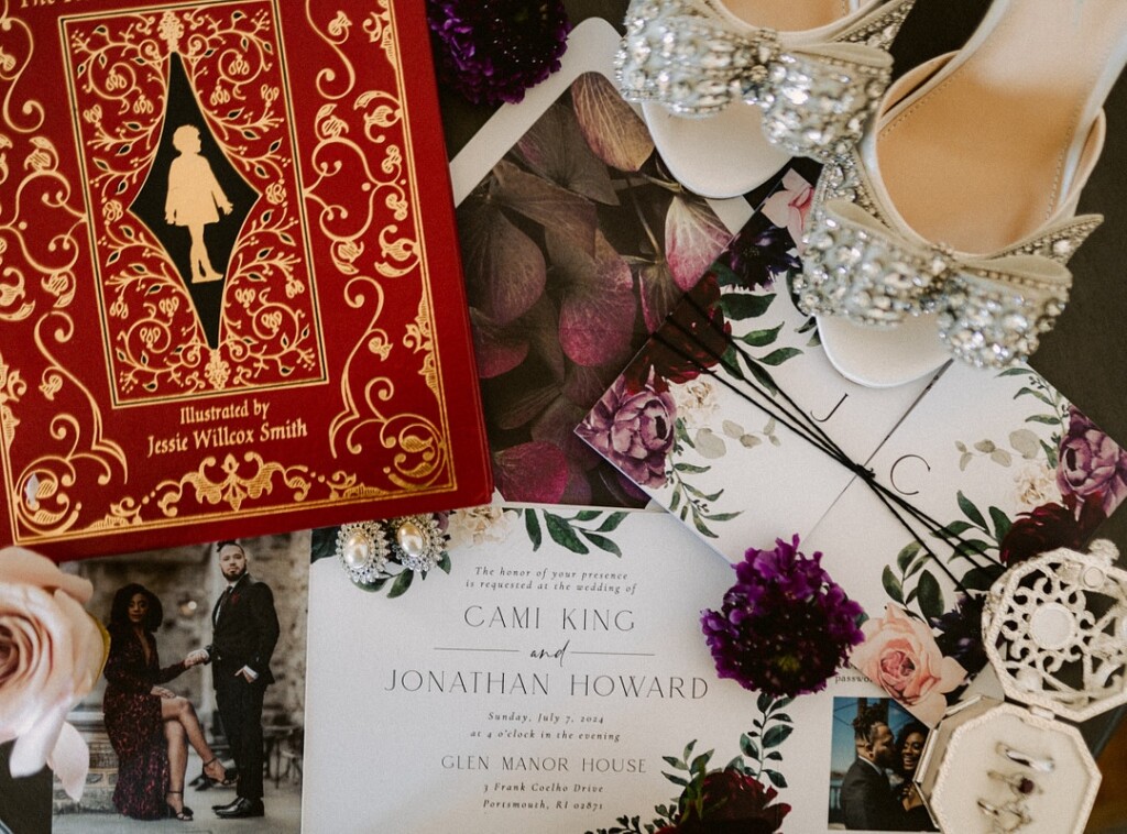 Black love and culture took the cake at Cami and Jonathan's beautiful wedding in Rhode Island, which was featured in MunaLuchi Bride magazine, Issue 33!
