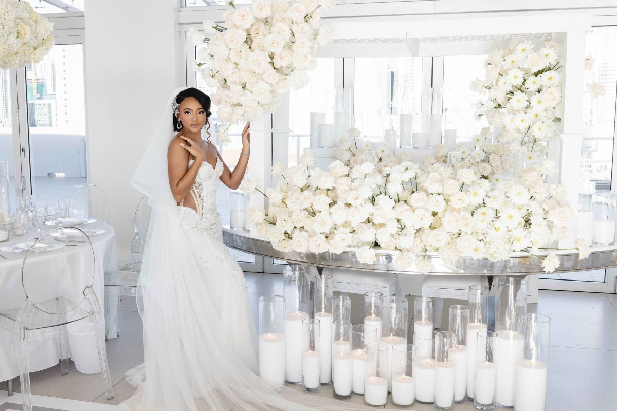 Ethereal Styled Rooftop Wedding Shoot in Miami