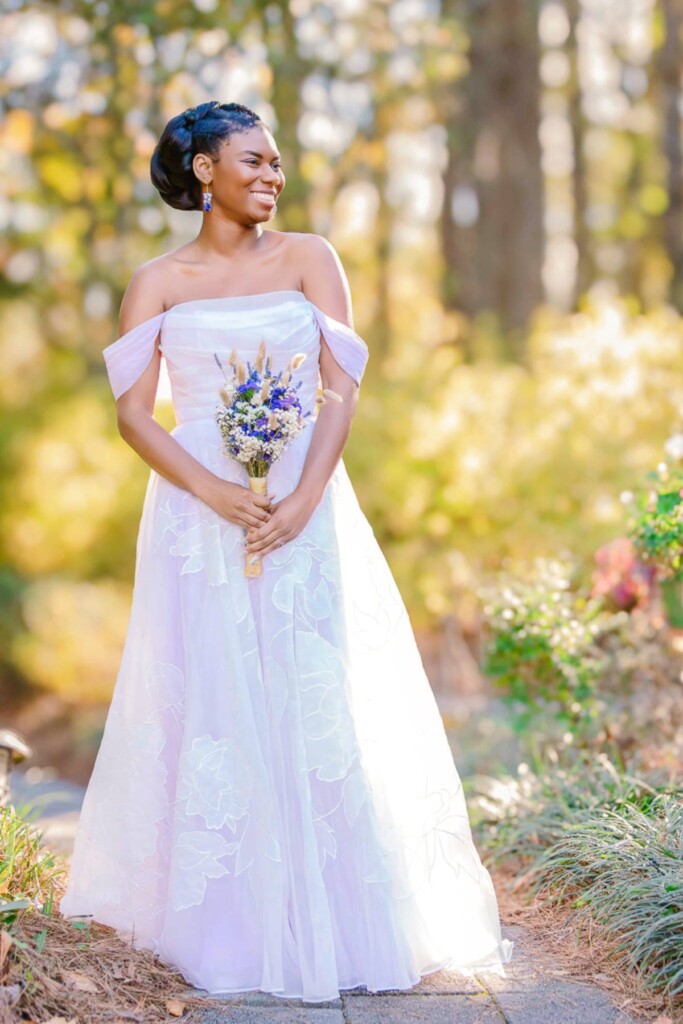 Surrounded by the stunning architecture and lush natural beauty of Four Oaks Manor, Breale and Nazir tied the knot in a romantic and colorful outdoor wedding in Duluth, Georgia.