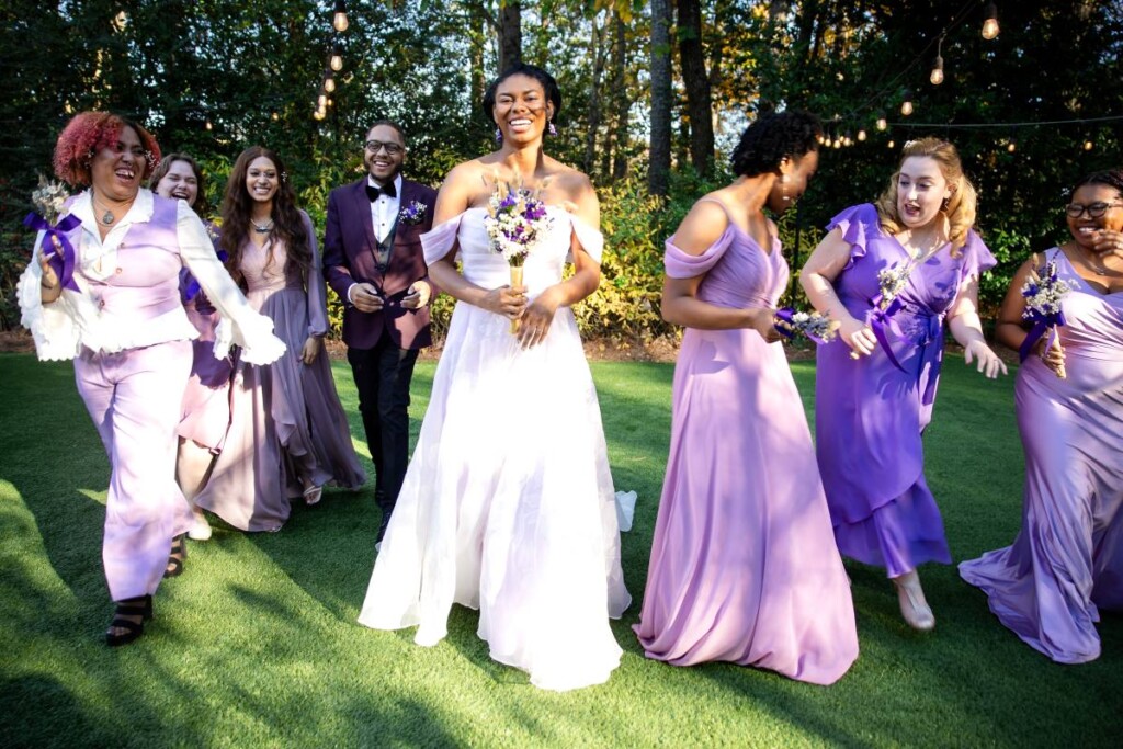 Surrounded by the stunning architecture and lush natural beauty of Four Oaks Manor, Breale and Nazir tied the knot in a romantic and colorful outdoor wedding in Duluth, Georgia.