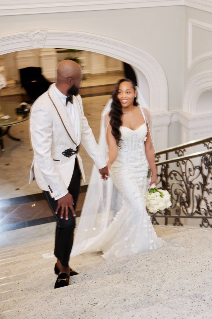 Monique and Benedict rang in the new year with a glamorous New Year's Eve wedding in Rockleigh, New Jersey.