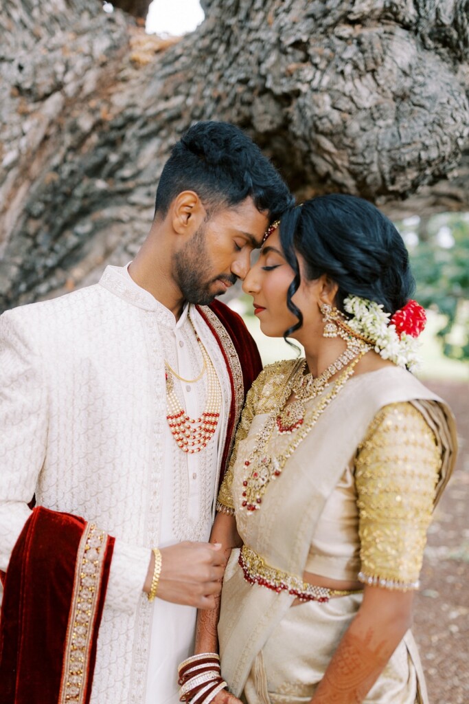 Sneha and Deepan celebrated their love and shared culture in a vibrant South Indian Tamil Wedding at The Club at Ruby Hill in Pleasanton, CA.
