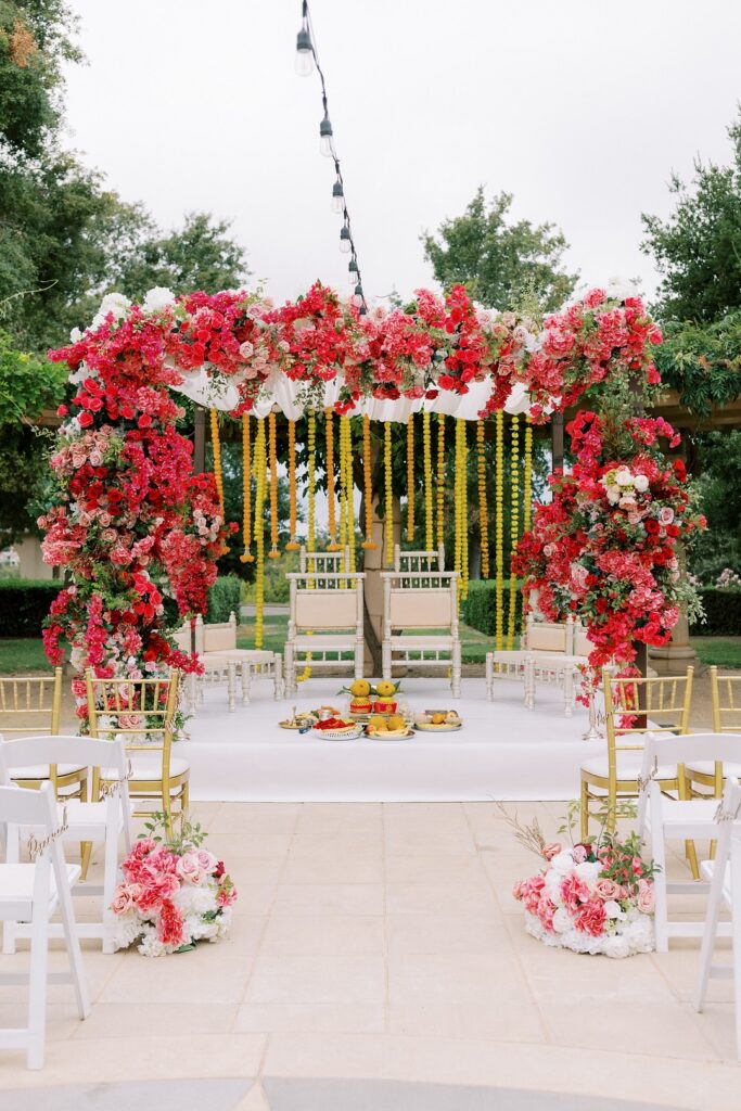Sneha and Deepan celebrated their love and shared culture in a vibrant South Indian Tamil Wedding at The Club at Ruby Hill in Pleasanton, California.