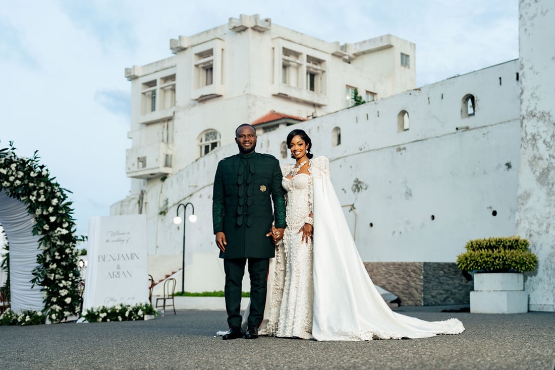 Crowned in Love: Arian Simone and Benjamin Mougarbel’s Royal Wedding in Ghana